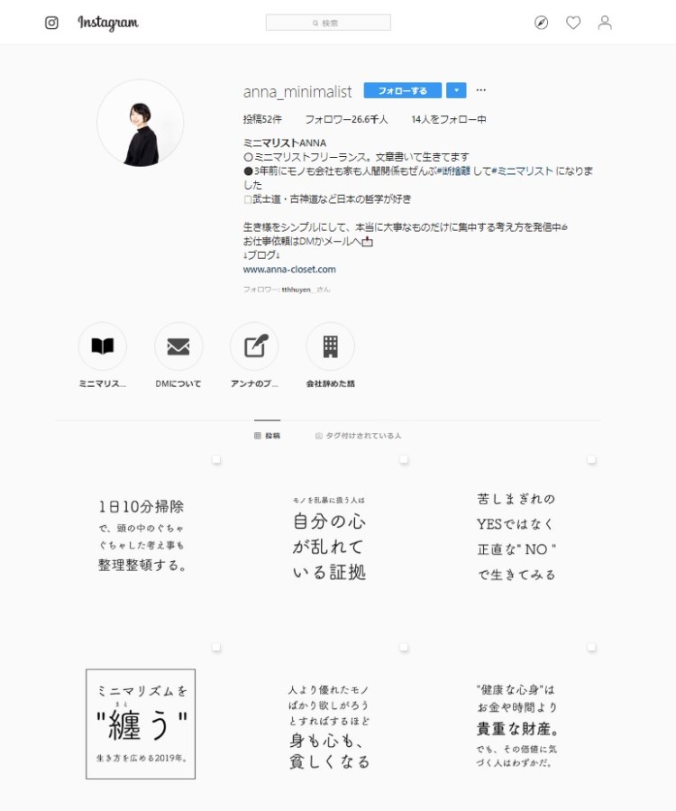 anna minimalist